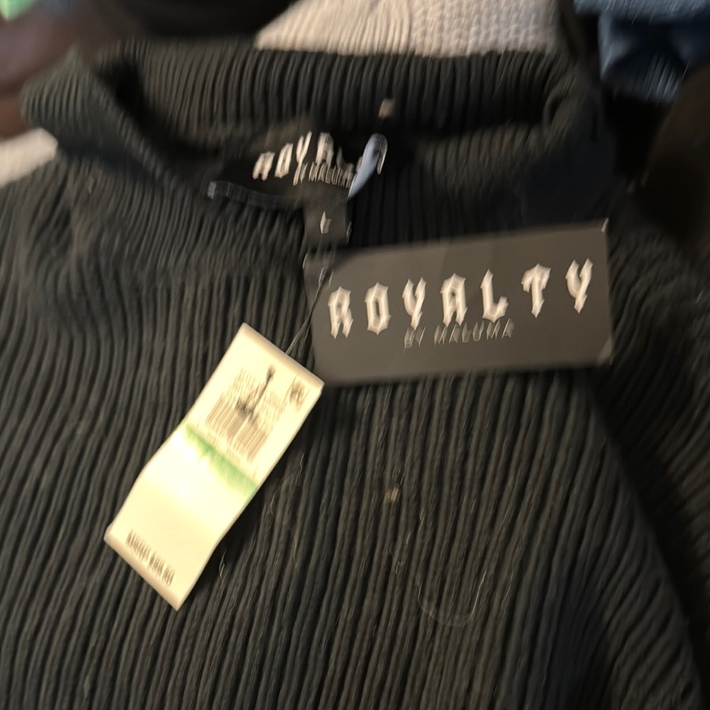 Royalty by Maluma Black Ribbed Sweater